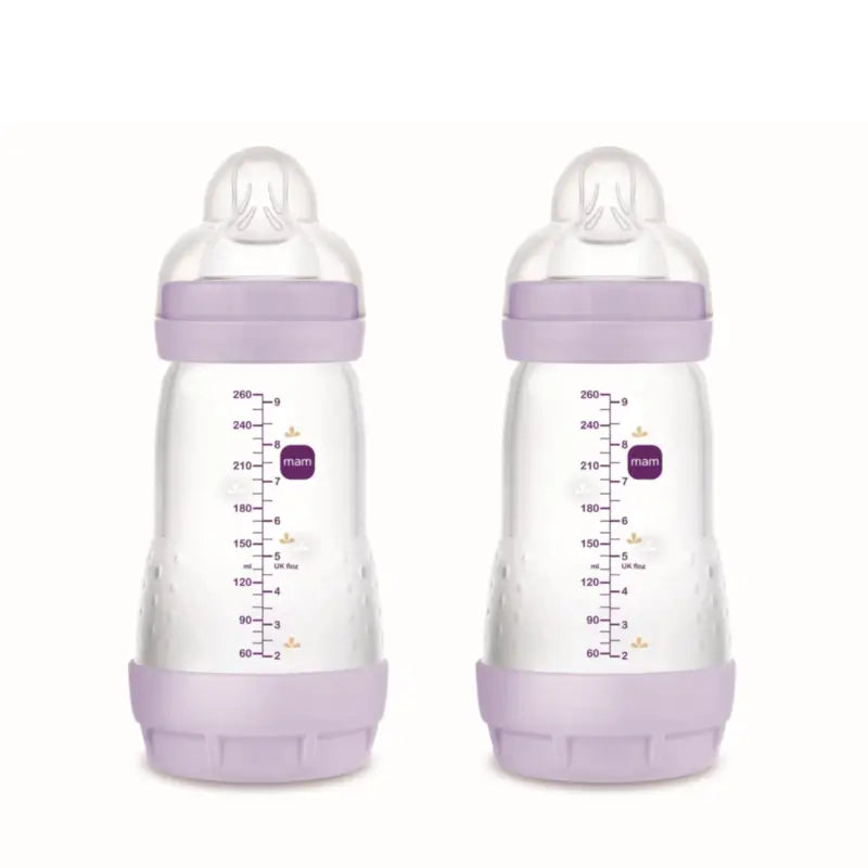 Mam Baby Easy Start Feeding Bottle Anti-Colic Matt Pink, 2X260Ml