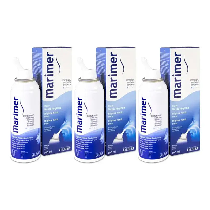 Marimer Seawater Isotonic Nasal Spray, Pack 3 x 100 ml
