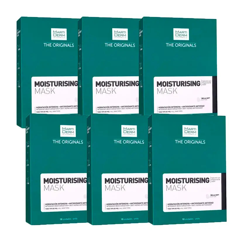Martiderm Moisturising Mask Intensive Moisturising Mask, Pack 6 x 10 units