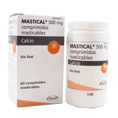 Mastical 500 mg Calcium 60 Chewable Tablets