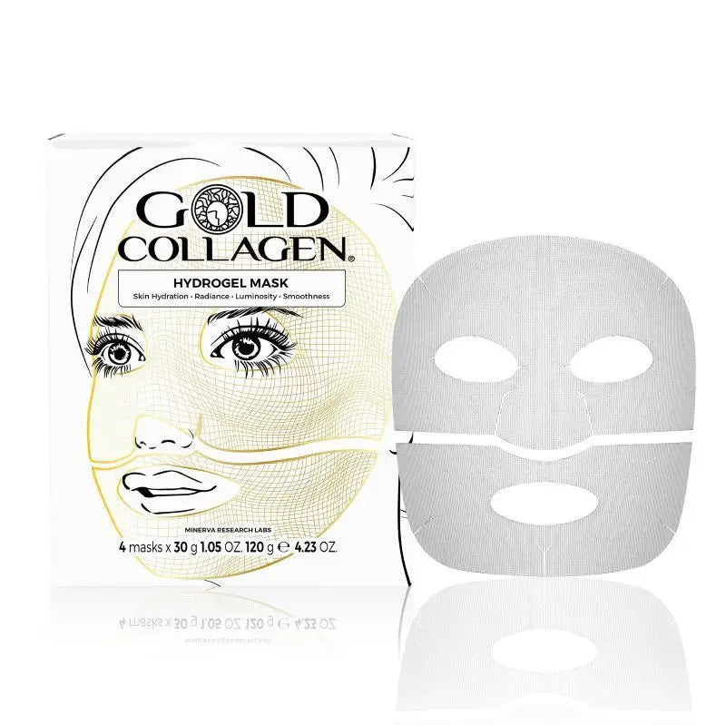Minerva Gold Collagen Hydrogel Mask, 4 Masks