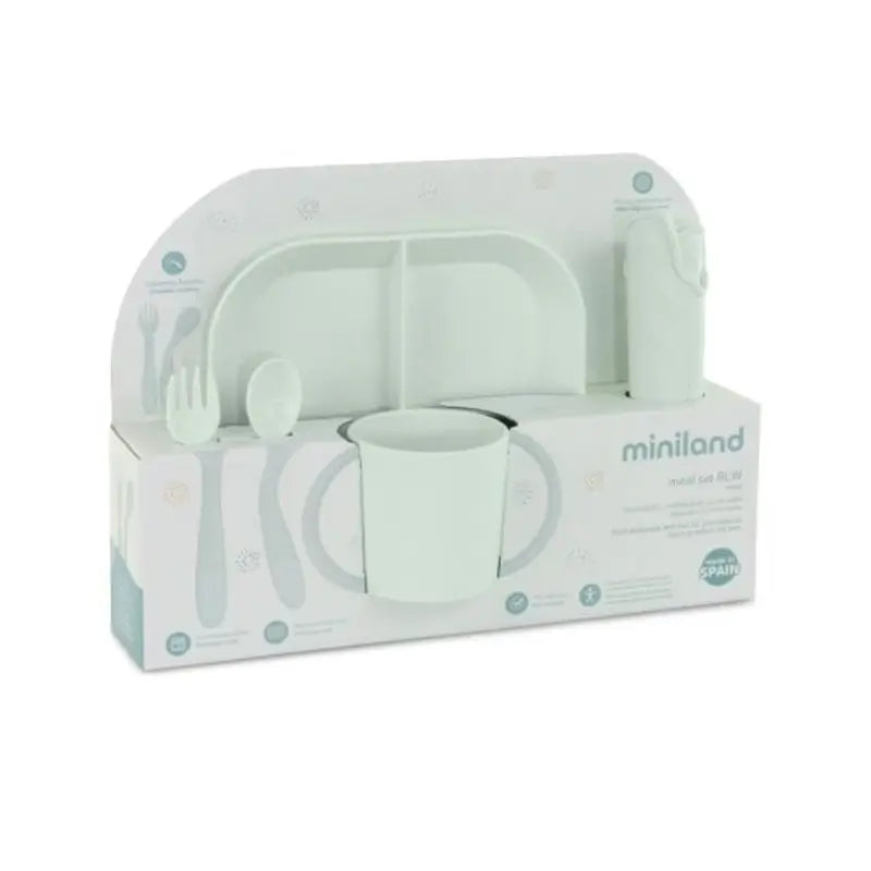 Miniland Children's Tableware Set For Blw Meal Mint