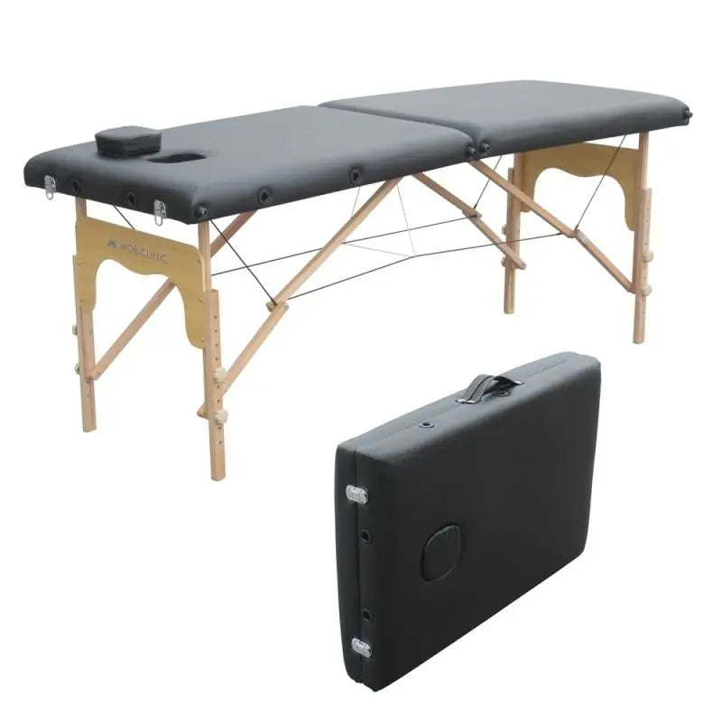 Mobiclinic Folding Wooden Stretcher Black