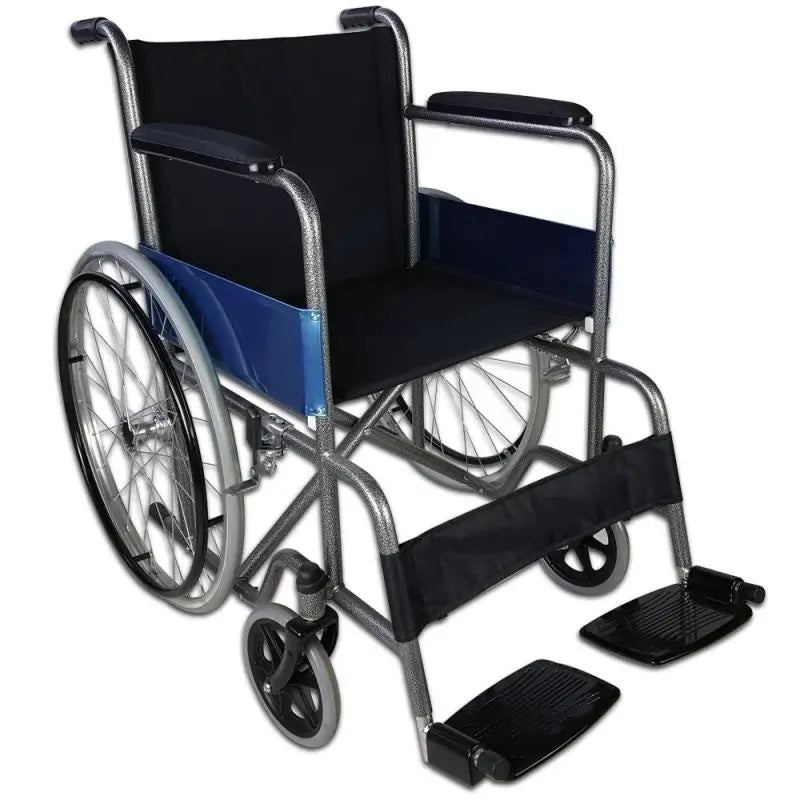 Mobiclinic Alcazar Lightweight Folding Wheelchair Seat 46cm With Brakes And Armrests Folding Footrests