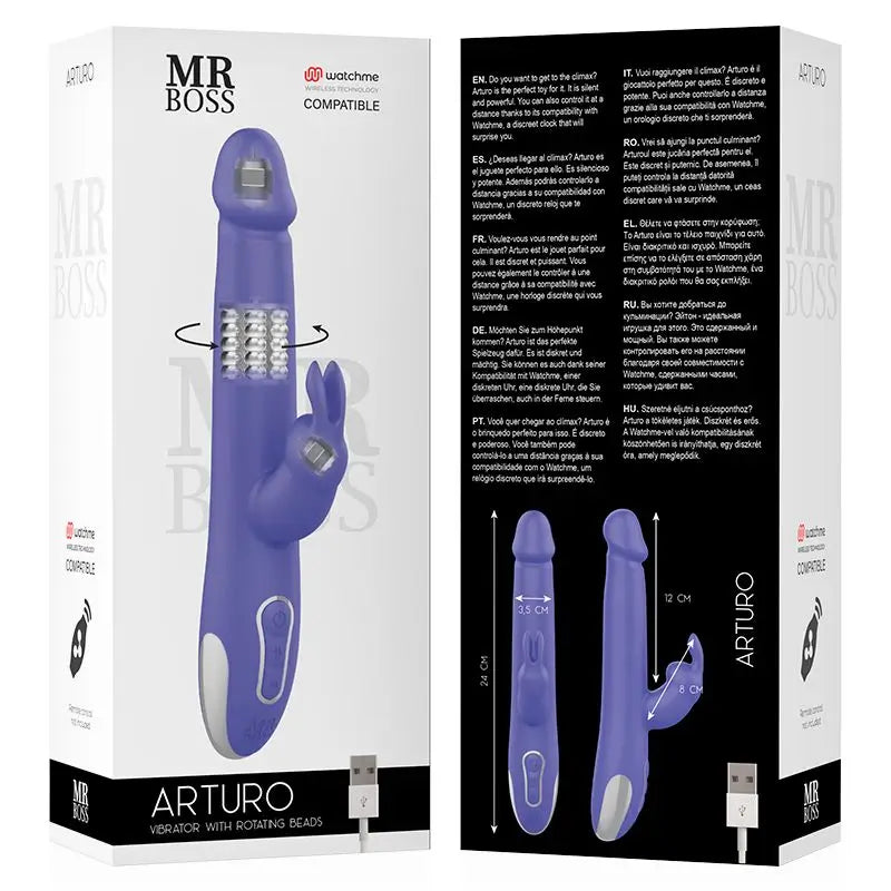 Mr. Boss Arturo Vibrator & Rotator Compatible With Watchme Wireless