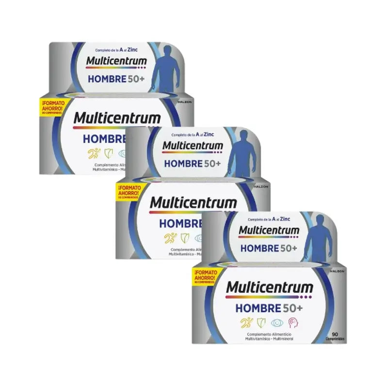 Multicentrum Men's 50+ Multivitamin Food Supplement, 3X90 Tablets