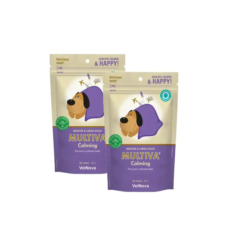 Multiva Calming for medium and large dogs, 30 chews, pack of 2