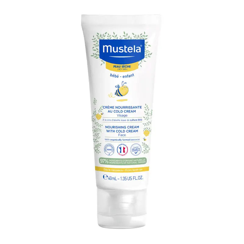 Mustela Nourishing Face Cream with Cold Cream and Organic Beeswax, 40 ml