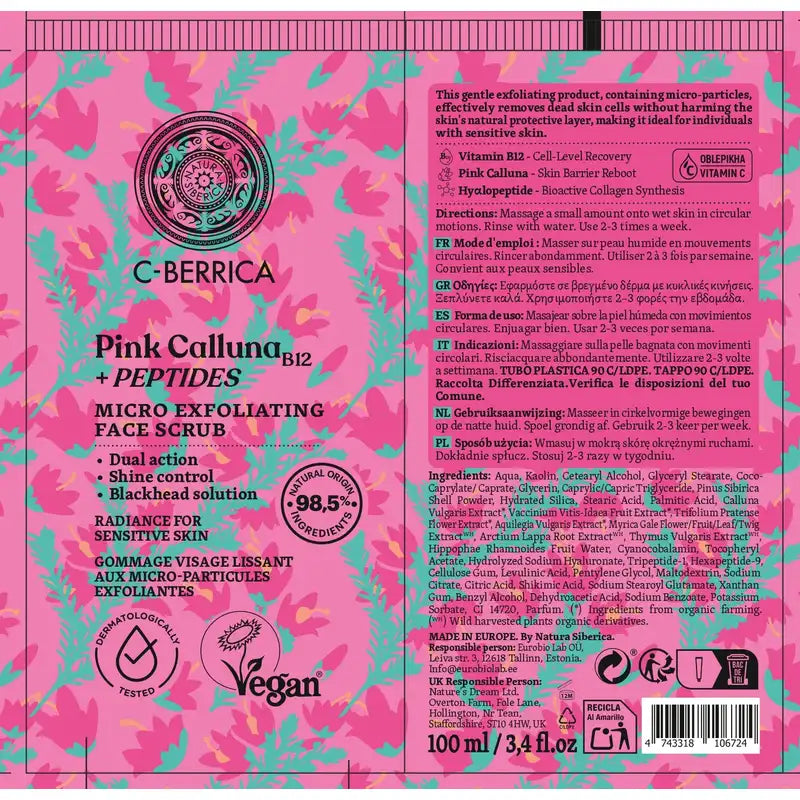 Natura Siberica Microparticle Facial Scrub , 100 ml