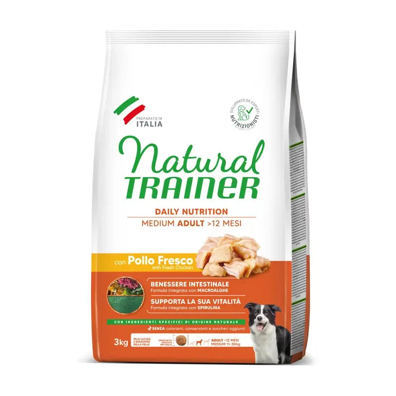 Natural Trainer Canine Adult Medium Chicken 3Kg, dog food for dogs