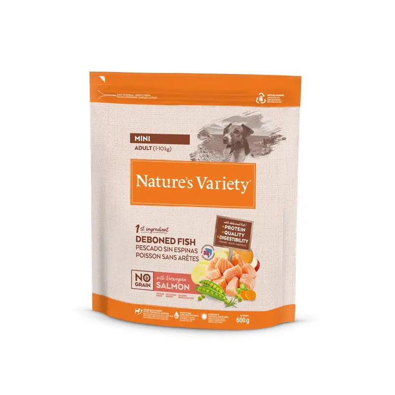 Nature'S Variety Canine Adult Original Mini Salmon 600Gr, dog food for dogs