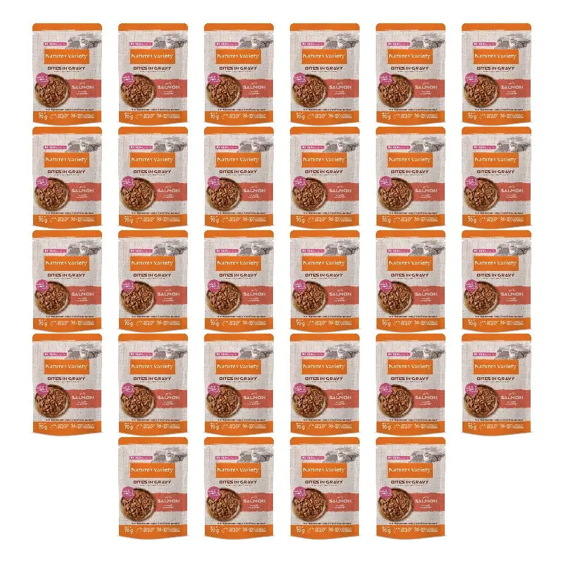 Nature's Variety Wet Cat Food, With Salmon, Single Serve, 28 x 70 g
