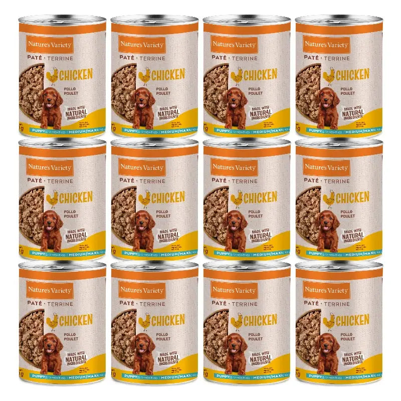 Nature's Variety Wet Dog Food, Medium Puppy, With Chicken, Single Serve, 12 x 400 g