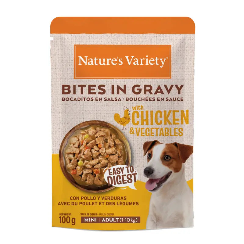 Nature's Variety Wet Dog Food, Mini, With Chicken and Vegetables, Single Serve, 100 g
