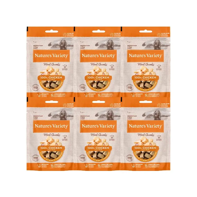 Nature's Variety Freeze-Dried Dog Treats, With Chicken, Natural, 6 x 50 g