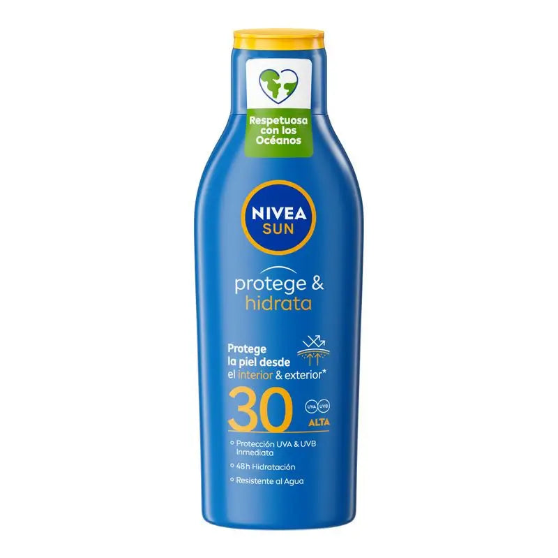 NIVEA Sun SPF30 Protect & Moisturise Moisturising Sun Milk, 200 ml