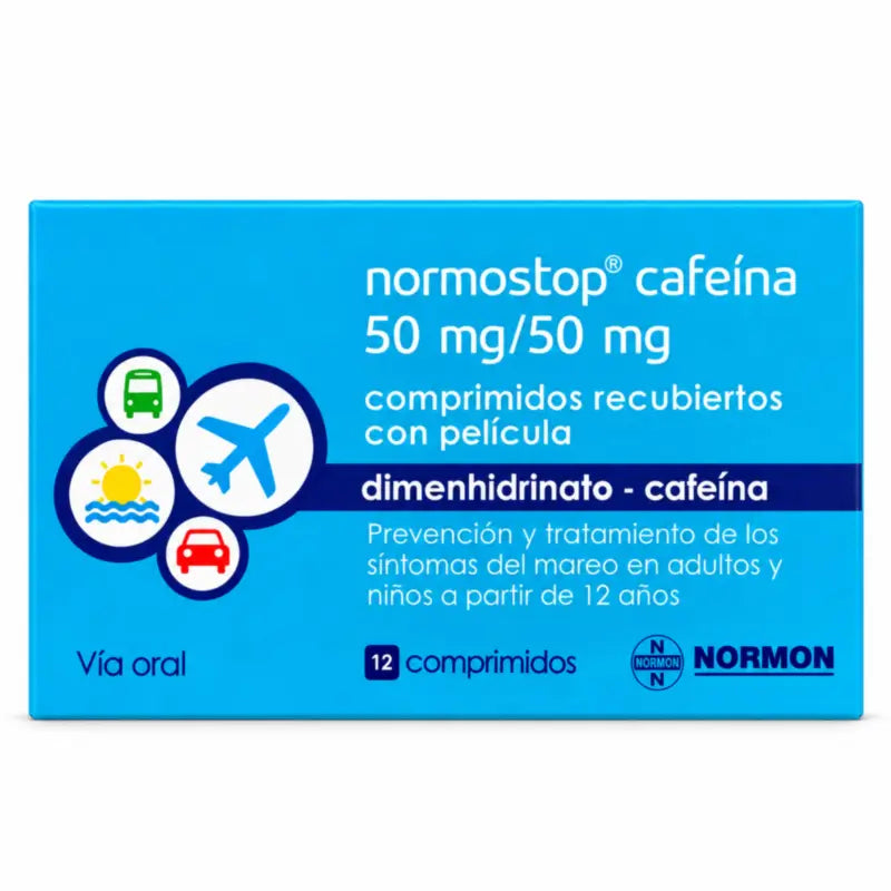 Normostop Caffeine 50 mg/ 50 mg, 12 Film-coated Tablets