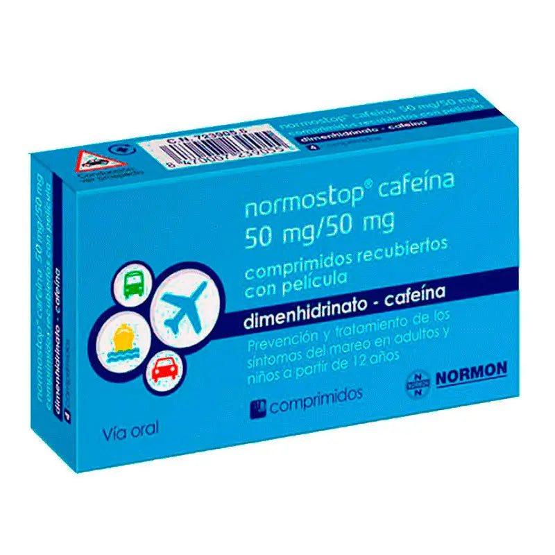 Normostop Caffeine 50 mg/ 50 mg, 12 Film-coated Tablets