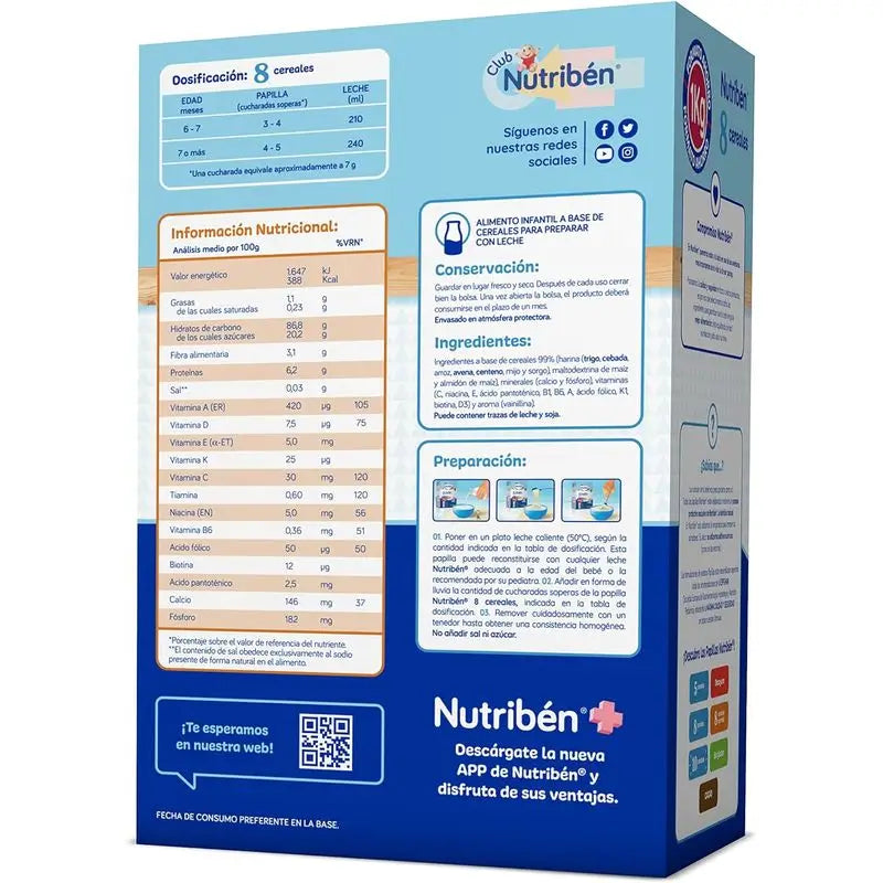 Nutriben Papilla 8 Cereals 600 g