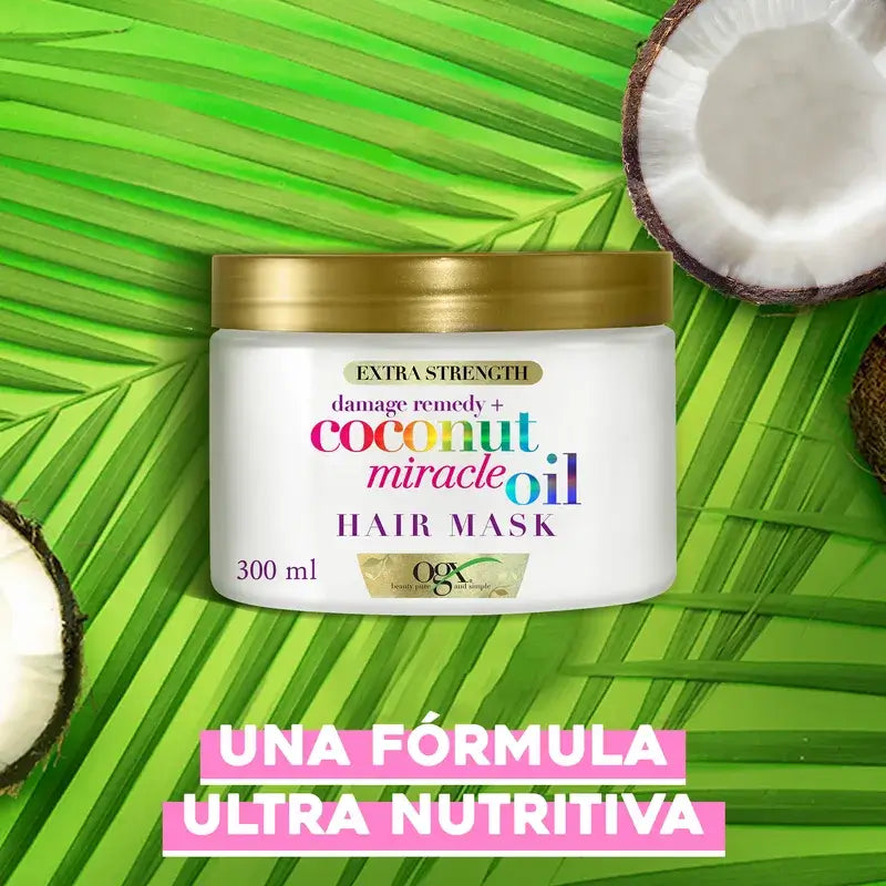 OGX Miracle Coconut Oil Hair Mask, Repairs and Revives Damaged and Fragile Hair, 168g