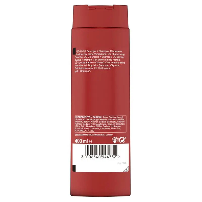Old Spice Deep Sea Shower Gel and Shampoo 400Ml