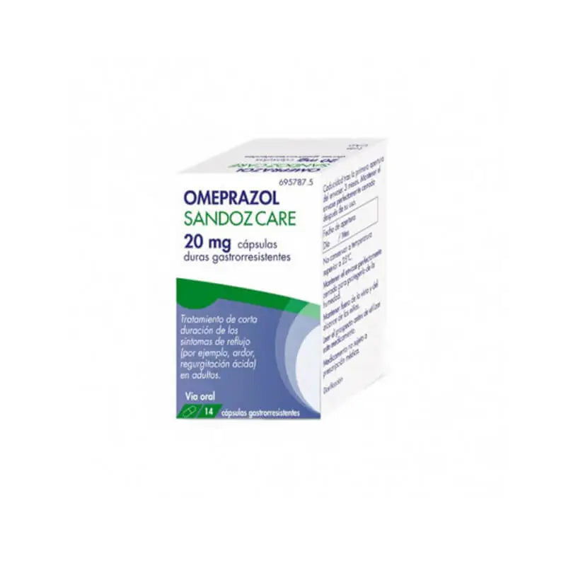 Omeprazole Sandoz Care Efg 20 mg, 14 Gastro-resistant Capsules