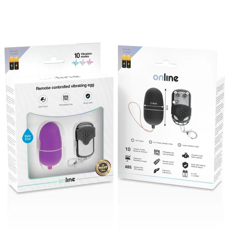 Online Remote Control Vibrating Egg M - Lilac