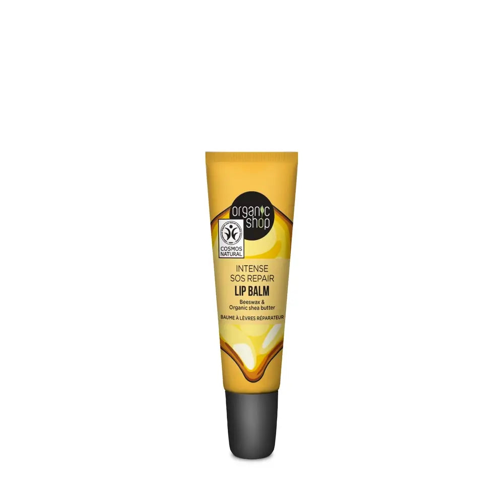 Organic Shop Sos Repairing Lip Balm with Beeswax and Shea Butter, 10 Ml
