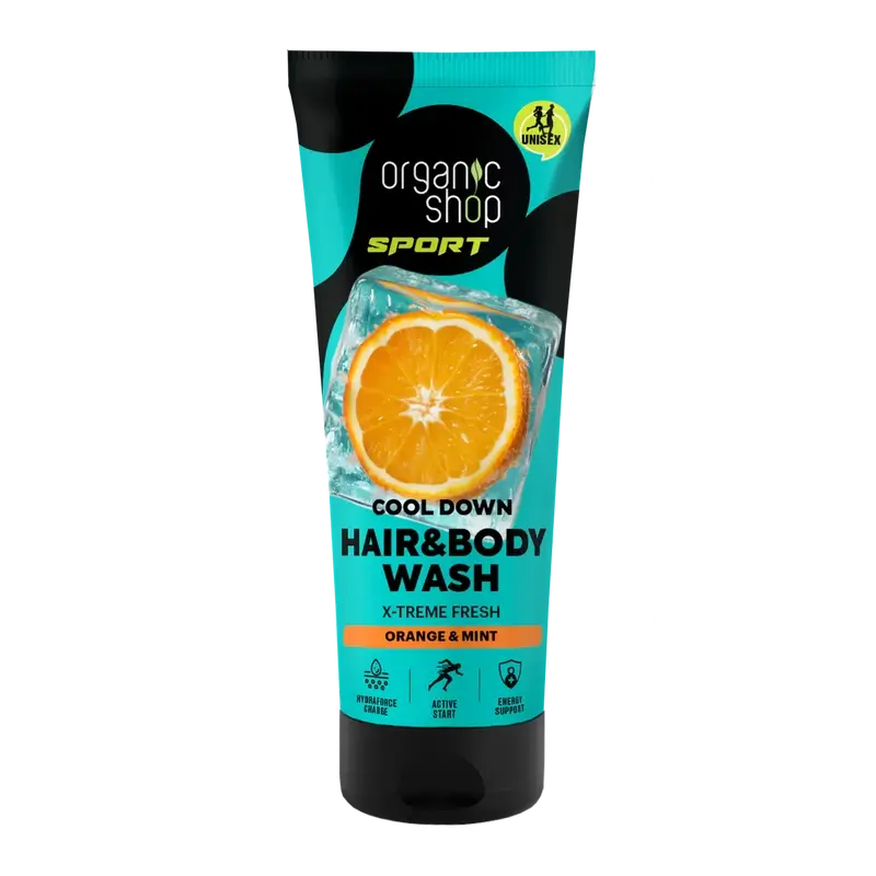 Organic Shop X-Treme Fresh Refreshing Shower Gel & Shampoo, 200 Ml