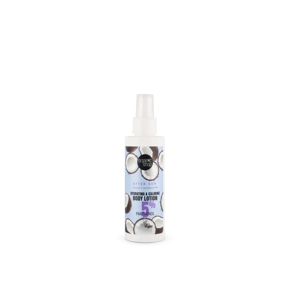 Organic Shop Moisturising & Soothing Body Lotion Aftersun Coconut + Panthenol 5%, 150 Ml