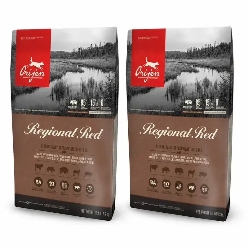 Orijen Canine Adult Regional Red 11,4 Kg Dog Food , pack 2