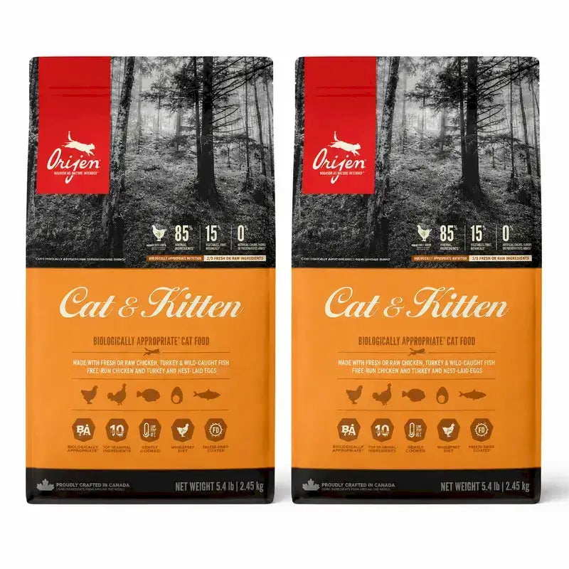 Orijen Feline Cat Kitten 5,4 Kg Cat Food , pack 2