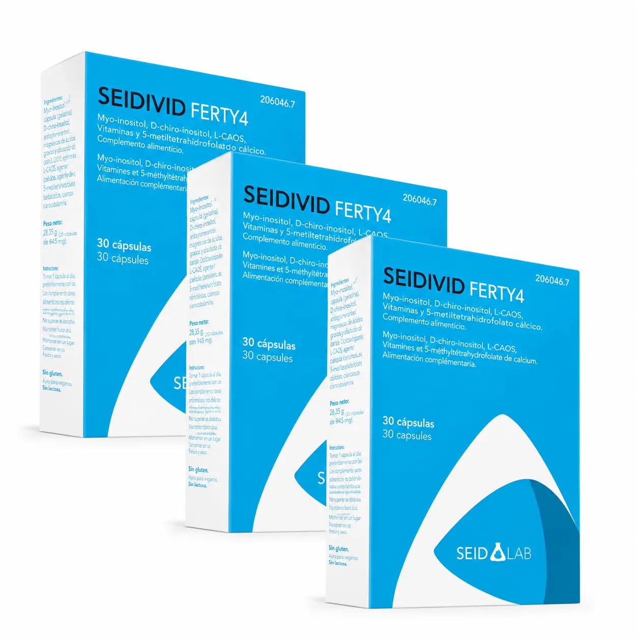 Pack 3 X Seidivid Ferty4, 30 Capsules