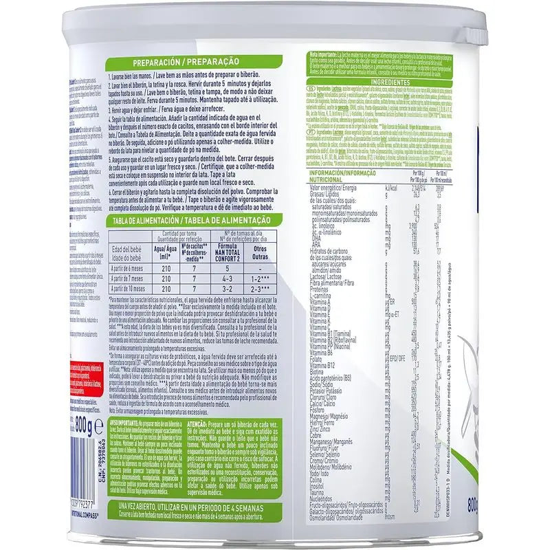 Nestlé Nan Total Comfort 2 Infant Milk, Pack 4 X 800 g