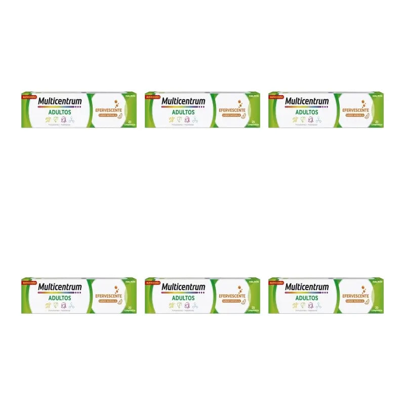 Multicentrum Effervescent Multivitamin Food Supplement for Adults, 6 x 20 tablets