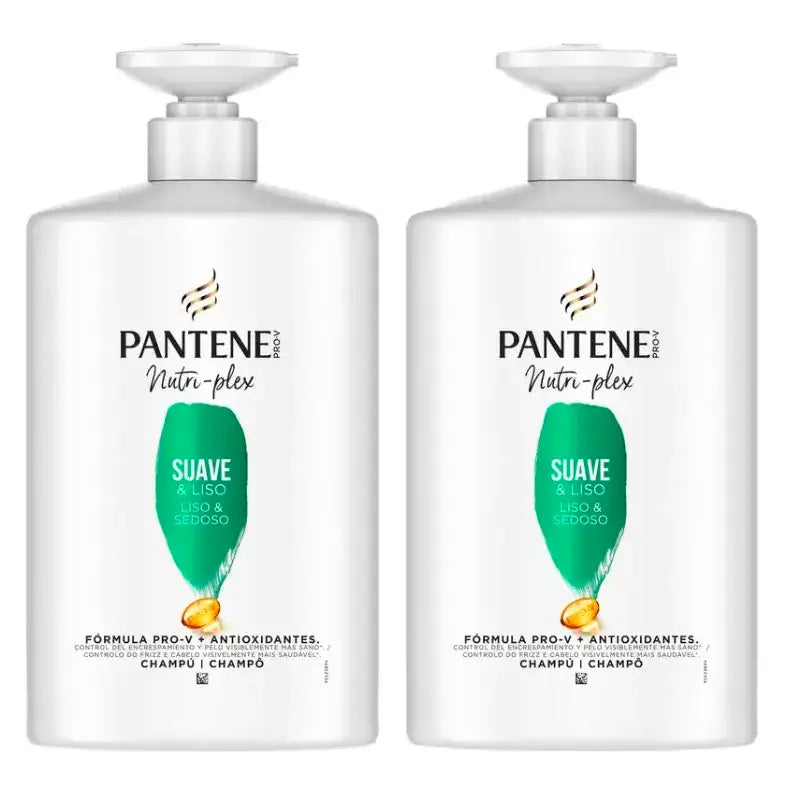 Pantene Nutri-Plex Smooth & Sleek Shampoo, Pack 2 x 1000Ml