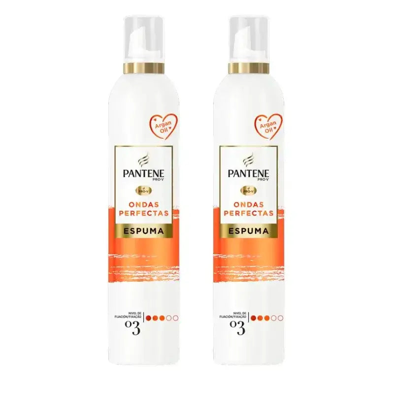 Pantene Pro-V Perfect Waves Nourishing Hair Mousse, Pack 2 x 300 Ml