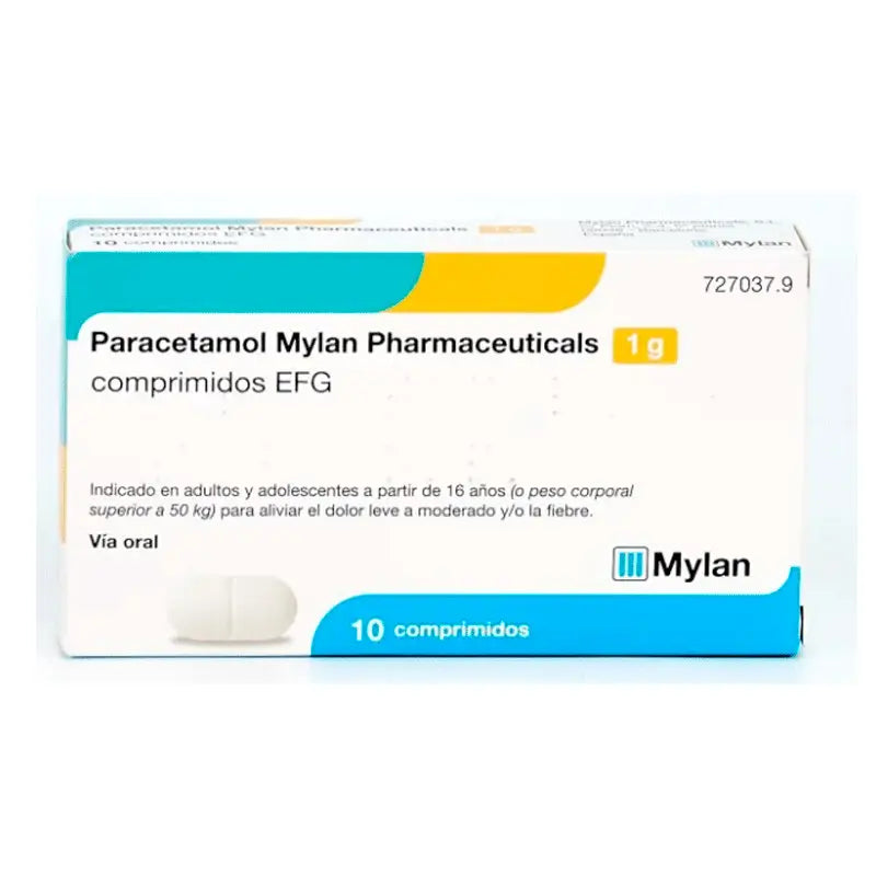 Paracetamol Mylan Pharmaceuticals 1 g, 10 Tablets