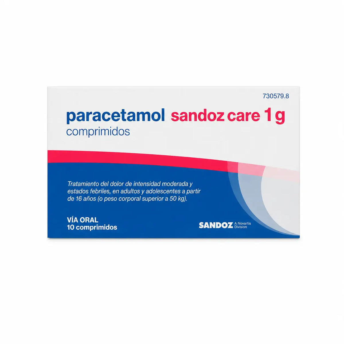 Paracetamol Sandoz Care 1g, 10 Tablets