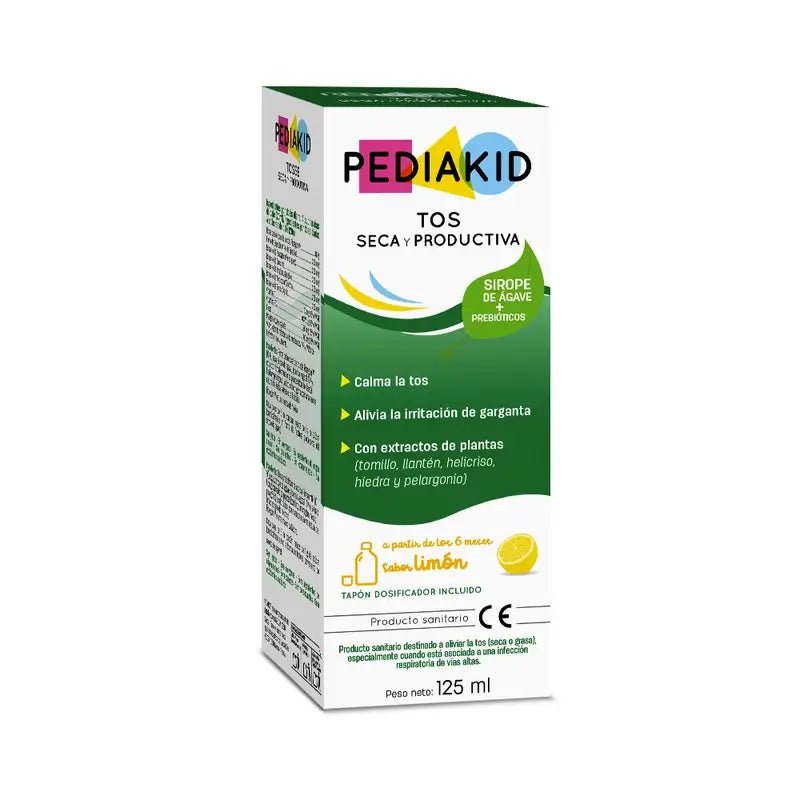 Pediakid Lemon Syrup Dry & Productive Cough 125Ml