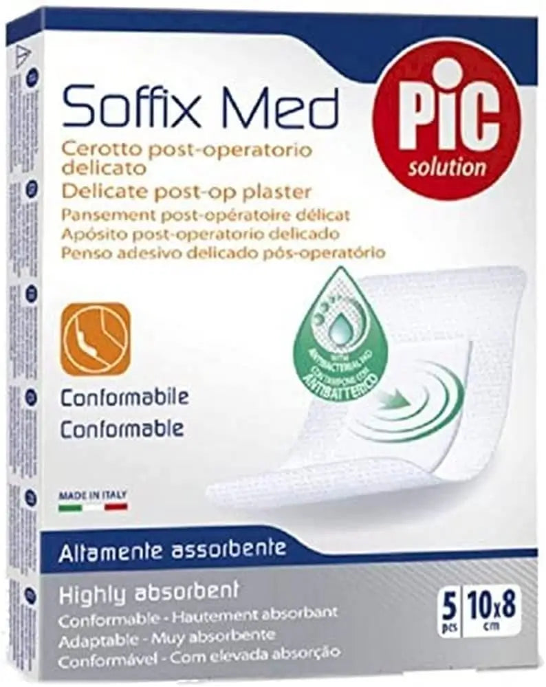Pic Soffix Med Post Operative Antibacterial 10X8Cm 5 Units