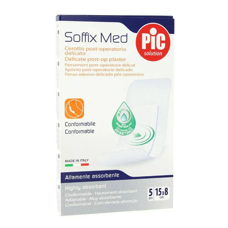 Pic Soffix Med Post Operative Antibacterial 15X8Cm 5 Units