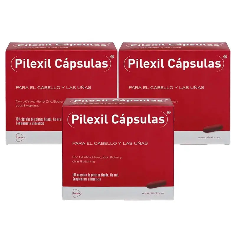 Pilexil Hair Loss Capsules, Pack 3 x100 capsules