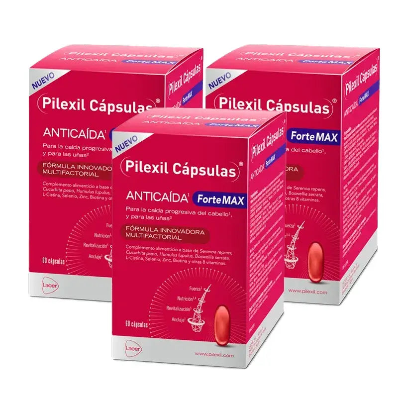Pilexil Forte Max, Pack 3 x 60 capsules
