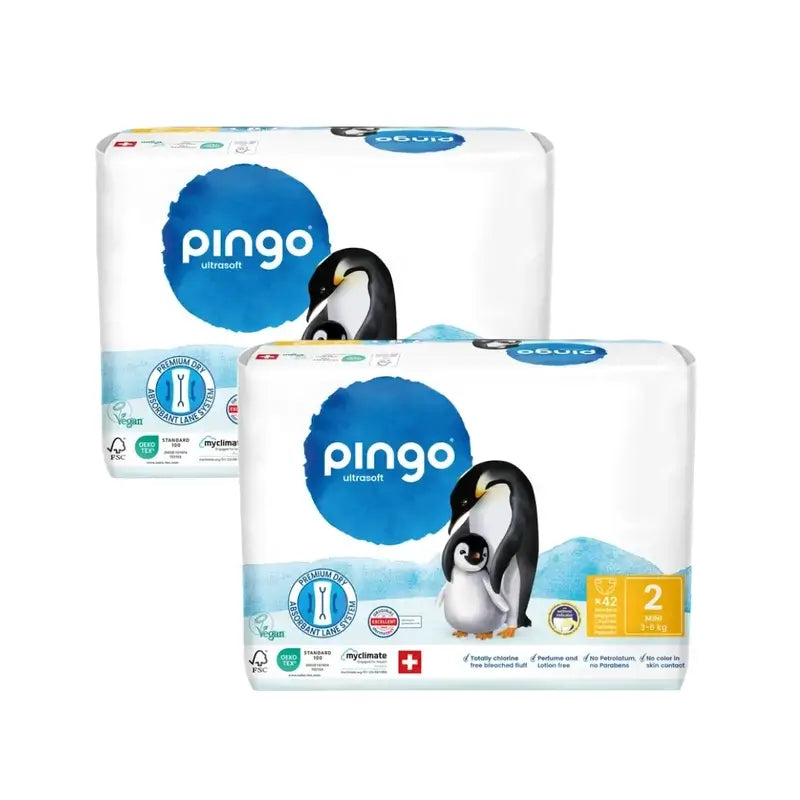 Pingo Ecological Nappies Size 2 (3-6 Kg), 2X42 Units