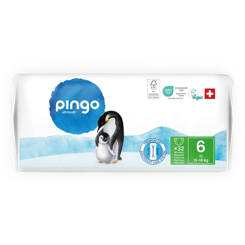 Pingo Ecological Nappies Size 6 (13-18 Kg), 32 units