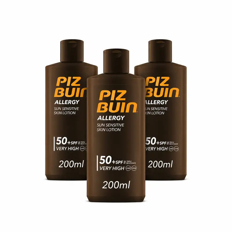 Piz Buin Allergy Body Sun Cream SPF50, Pack of 3 x 200 ml