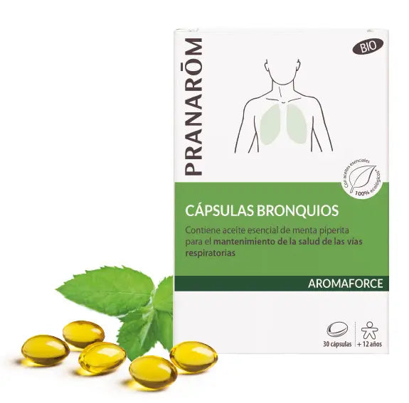 Pranarom Bronchial Capsules With 100% Organic Essential Oils , 30 Capsules