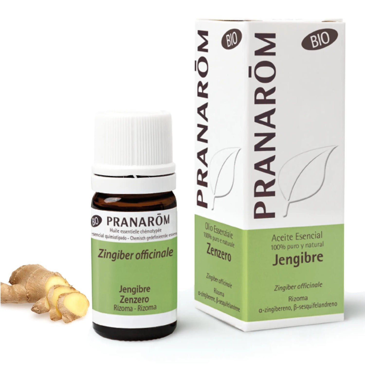Pranarom Essential Oil Chemotyped Ginger Bio Digestive Tonic 100% Pure and Natural , 5 ml