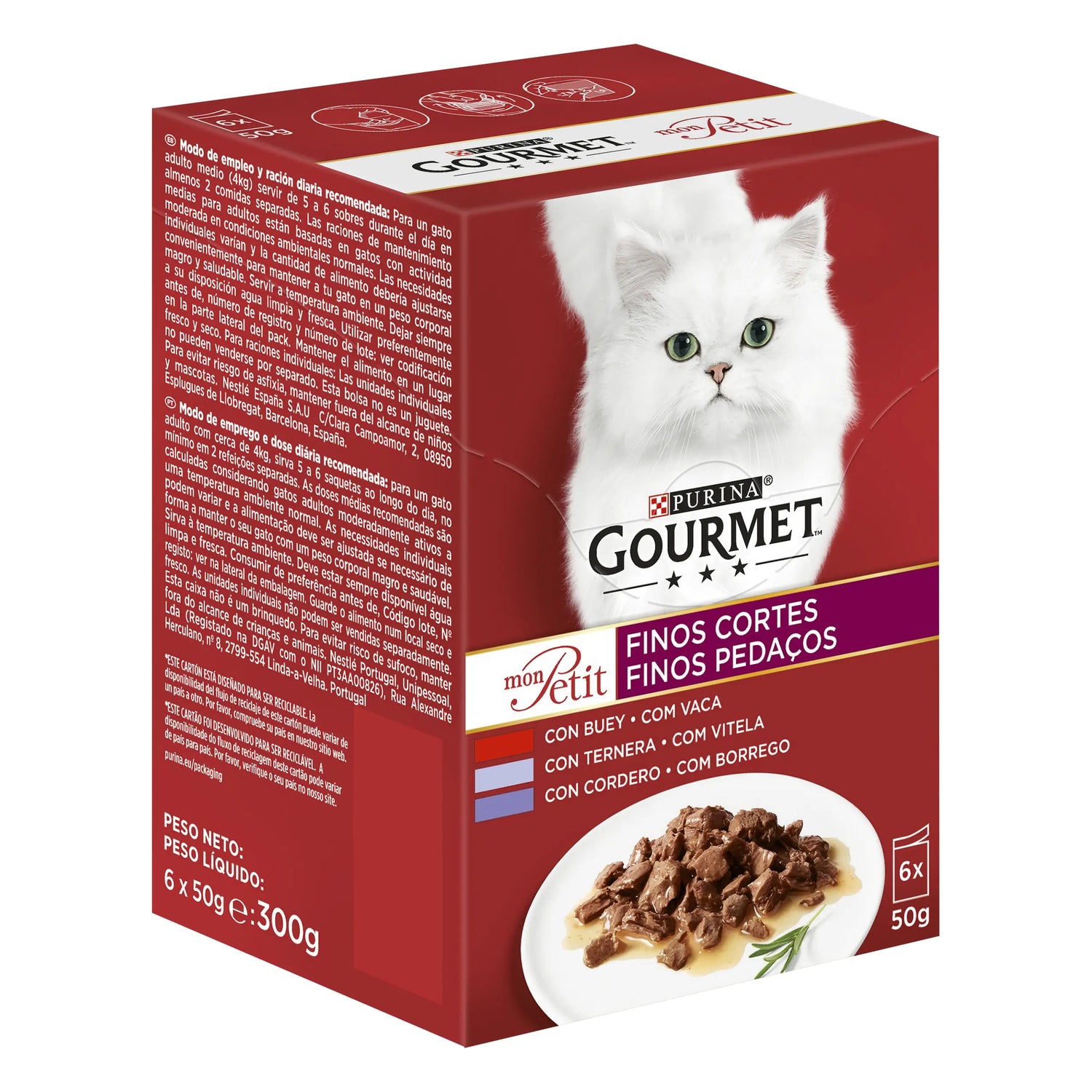 Purina Gourmet Mon Petit Meat Box 6X50Gr, wet cat food